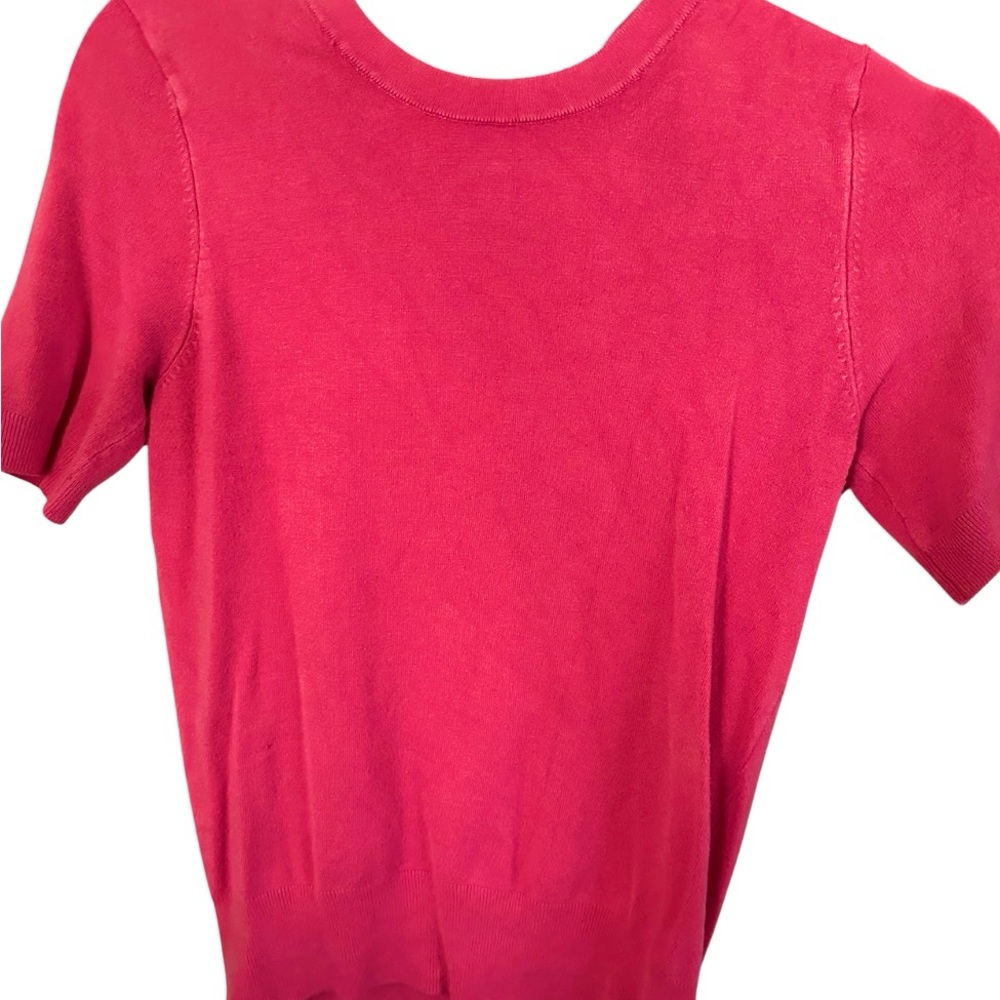 Zara pink sweater shirt back button detail